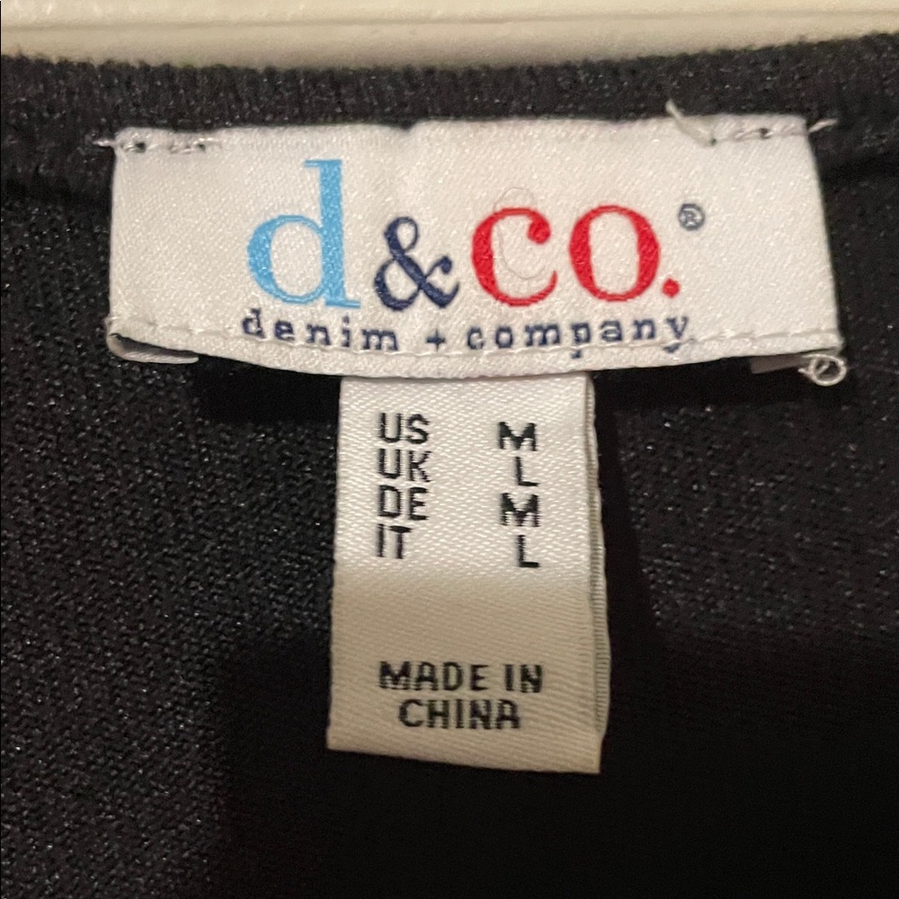 Denim&Co Black Tunic Top - Picture 2 of 7